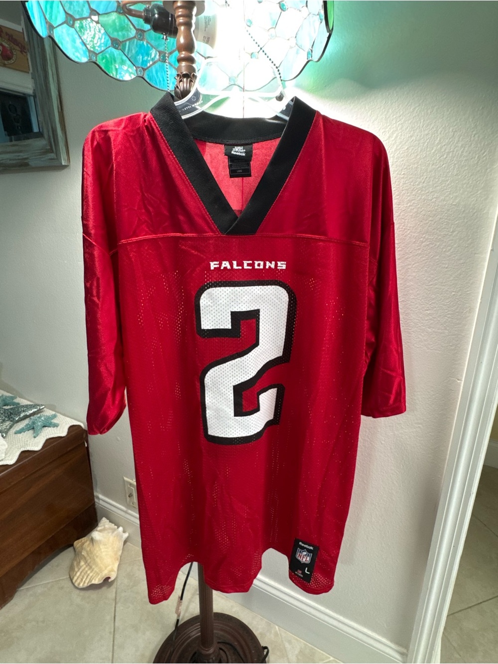 NFL Falcons Red #2 Football Jersey with Black Trim